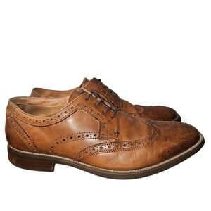 Florsheim Mens Leather Wingtip Oxford Dress Shoes Brown Size 8.5  Brogue Core